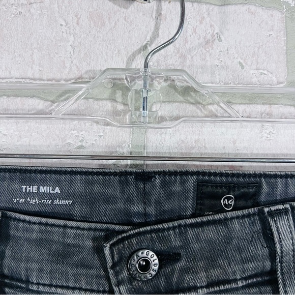 Ag Adriano Goldschmied The Mila Super High Rise Skinny Raw Hem Jeans Size 32 - Picture 7 of 8